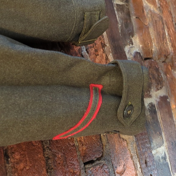 Olive drab wool military surplus Ike Eisenhower style dress jacket small - Picture 3 of 5